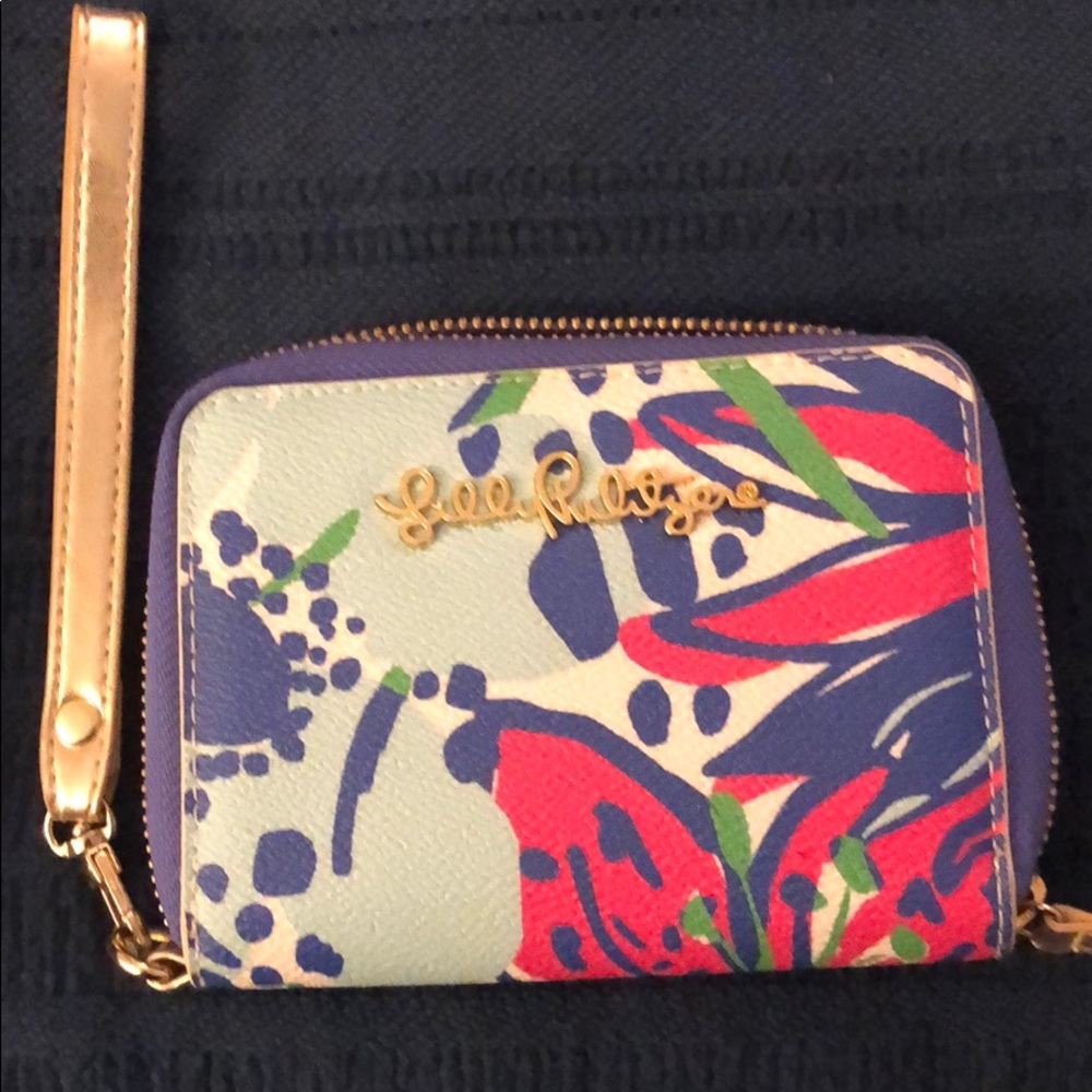 Lilly Pulitzer Leather Wristlet Wallet